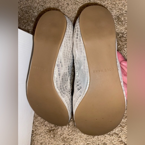 Cole Haan silver/gray snake print ballet flats. Size 11 - Picture 3 of 4